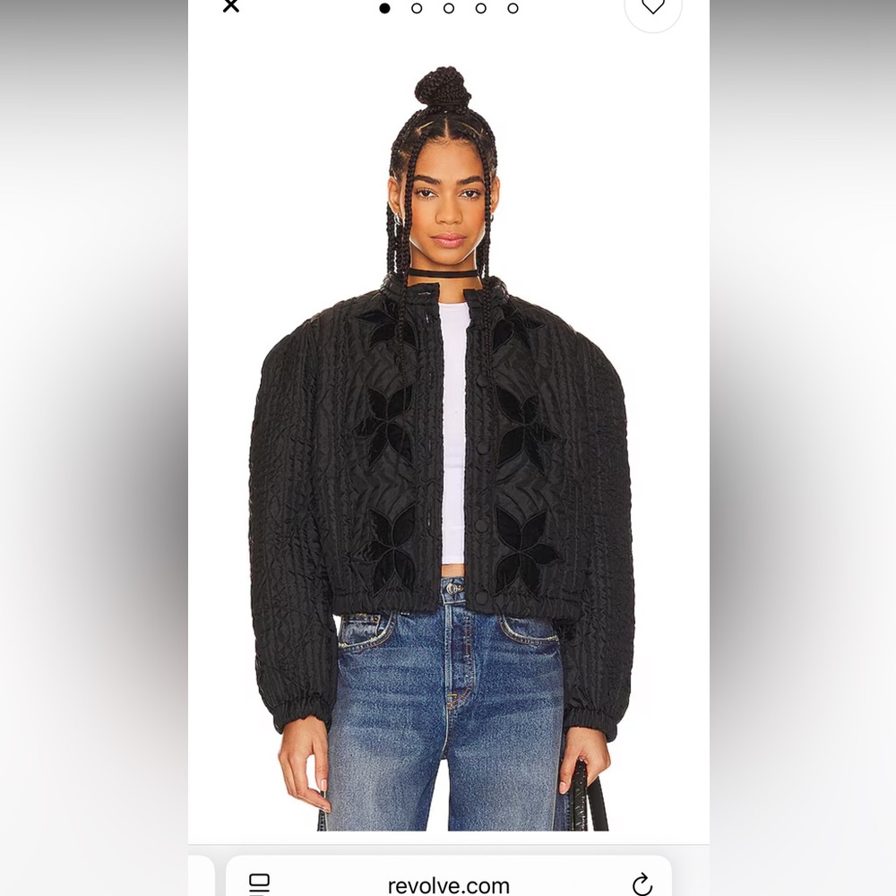 Free People Black Quilted Jacket